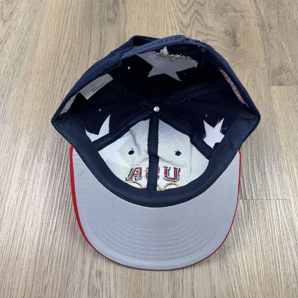 Vintage Team USA Hat Cap Snap Back Mens One Size Blue Red Champion Olympic - Picture 5 of 7